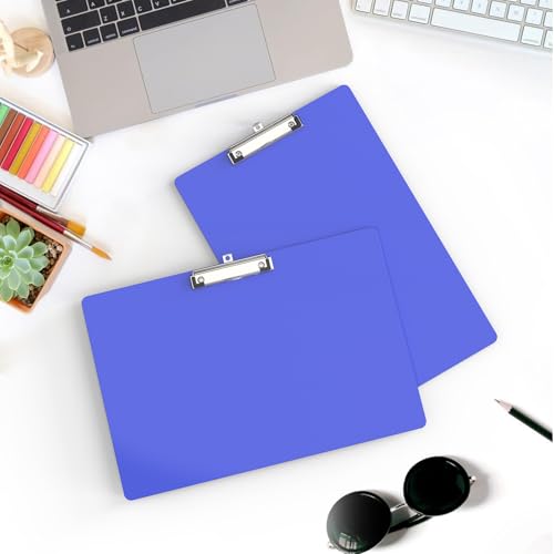 Extra Large 11x17 Clipboards, Landscape and Vertical Layout 2 Pack | Blues Plastic Drawing Boards with Low Profile Clip. Suitable for Watercolor, Sketching, Painting. Art & Drafting Supply - color: Blues