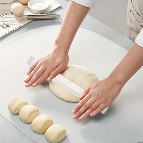 pson Clear Polymer Clay Roller, Non-Stick Rolling Pin Acrylic Tube, Thickness Rings Clay Tools for DIY Crafts/Art Supplies (19.5 * 2cm)