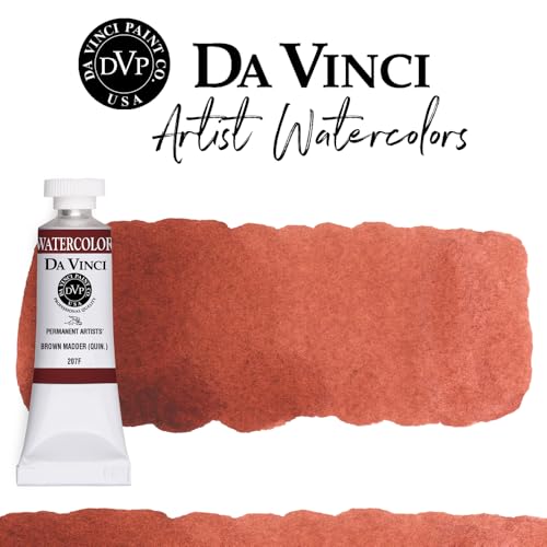 DA VINCI PAINTS Professional Artist Watercolor Paint, Brown Madder (Quinacridone), 15mL - color: Brown Madder (Quinacridone), style: 15mL