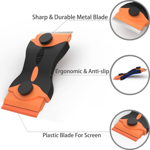 Vinyl Wrap Tool Kit Include Heat Gun, 7PCS Stick Squeegee, Knife Tape, Felt Squeegees, Craft Knife and Utility Knife Plastic Scraper, Vinyl Cutter, Magnet Holders, Cloth, Gloves - color: Green