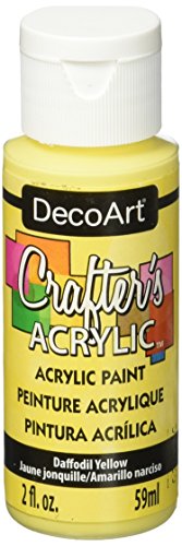 DecoArt Crafter's Acrylic Paint, 2-Ounce, Daffodil Yellow - color: Daffodil Yellow, size: 2 Fl Oz (Pack of 1)