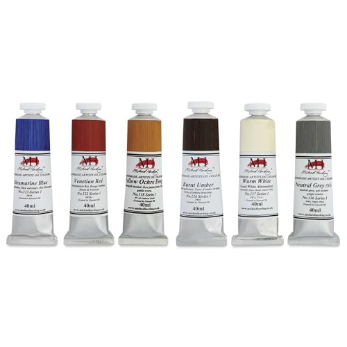 Michael Harding Artists Oil Colors, Contemporary Portrait Set, 6 x 40ml