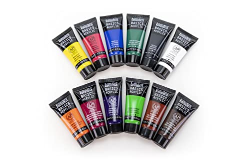 Liquitex BASICS Acrylic Paint Set, 12 x 22ml (0.74-oz) Tube Paint Set - style: 12 x 22ml (0.74-oz)