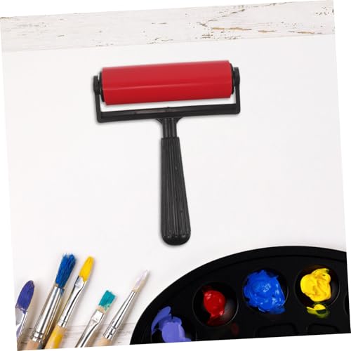 KALLORY Reusable, Distribution Paint Ink Integrated for Brush Even Gel Printing Plate Set with Hand and Roller Plastic and Gel Material for Printmaking Projects and Studios