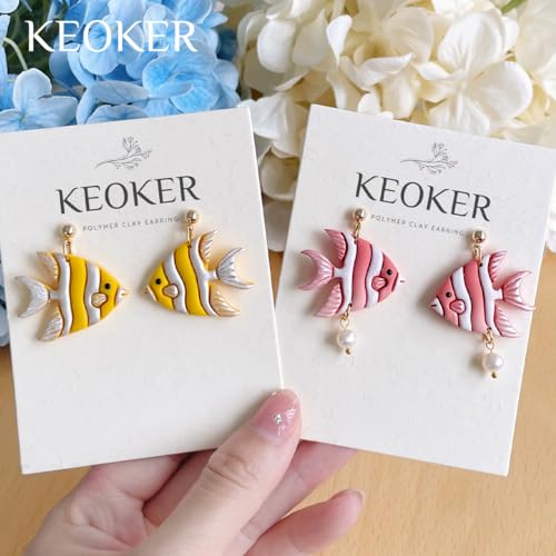 Keoker Ocean Polymer Clay Cutters, 12 Shapes Clay Cutters Animals, Marine Animal Theme for Polymer Clay Jewelry, Sea Creatures - color: Ocean Color
