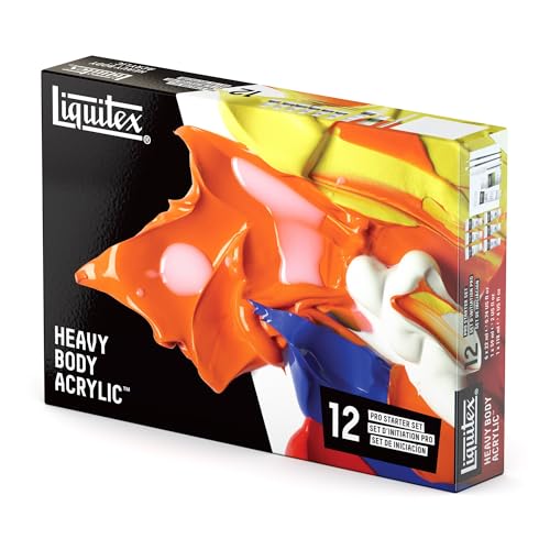 Liquitex Professional Heavy Body Acrylic Paint Starter Set, Set of 12, Blue,Orange - style: Starter Set of 12