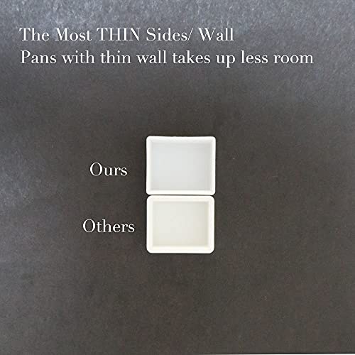 FCLUB 48PCS Refillable Empty Watercolor Half Pans, 2ml | Refillable 2ml Half Pans Fit Most Metal Watercolor Tins, Empty Watercolor Pans for DIY Paints, Gouache, and Custom Palettes - style: 48Pcs Half pans