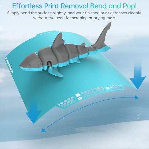 BIQU CryoGrip Pro Glacier for Bambu-Lab P1P/P1S/P2S/X1C/X1E/X2D/A1 3D Printers 257x257MM Build Plate Double Sided Fine Textured Surface Platform High Adhesion & Upgrade Removable Heated Bed Cover - style: Glacier-Original(P1P/P1S/P2S/X1C/X2D/X1E/A1)