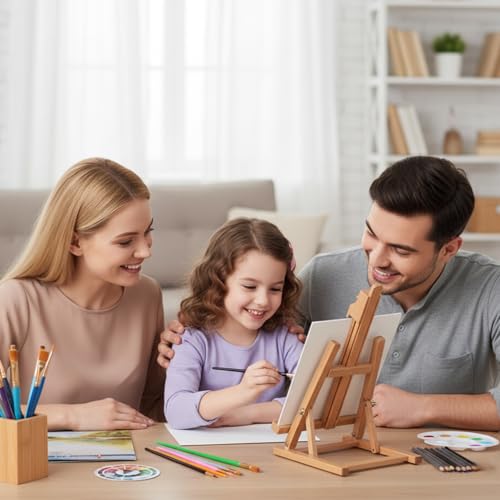 Falling in Art 46 Pcs Acrylic Paint Set with Table Easel, Art Painting Kit with Acrylic Paints, Canvas Panels, Paintbrushes, Canvas Supplies Kit for Kids, Adults, Beginners, and Artists, Purple - color: Purple