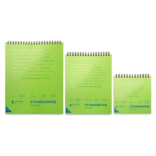 Legion Stonehenge Spiral Pad - 7" x 7", White