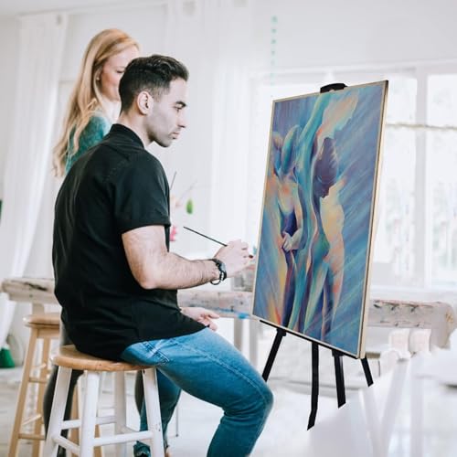 Ns Jymb Art Easel Stand for Painting Canvases - 66-Inch Adjustable Metal for Adults Tabletop & Outdoor Use - Lightweight Portable Easel for Displaying & Drawing - Sturdy,4-Pack. - style: 66Black 4pack