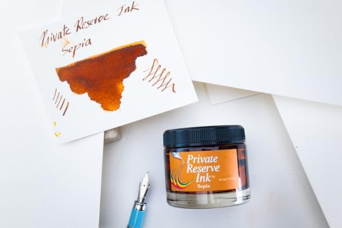 Private Reserve Premium Fountain Pen Ink, 60ml Bottle, Sepia | Premium fountain pen ink with smooth flow, rich color, and reliable everyday writing performance. - color: Sepia