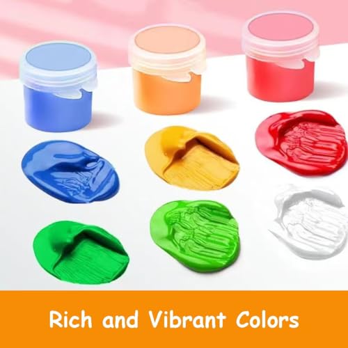 1400Pcs Mini Acrylic Paint Set, 100 Sets 12 Colors Washable Acrylic Paints Bulk with 200 Paint Brushes, Small Painting Strips Kit for Beginners Students Adults Craft Party
