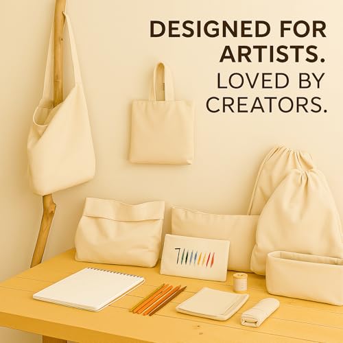 100% Cotton Canvas Fabric by the Yard โ 63" x 5 Yards (7 oz) โ Duck Canvas Fabric for Sewing & Painting โ Duck Cloth Fabric by the Yard, Tote Bags & DIY - size: 5 Yards+ (63'' x 189'')