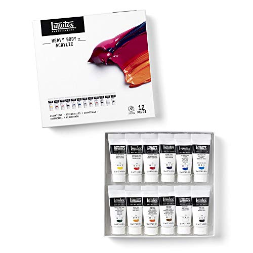 Liquitex Professional Heavy Body Acrylic Paint, 12 x 22ml (0.74-oz), Essentials Set - style: Essentials Set 12 x 22 (0.74-oz)