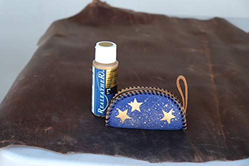 Realeather F2604-02 Acrylic Leather Paint Set, Full Coverage, Waterproof Paint 2 Fl. Oz. Metallic Colors, Gold, Bronze, Silver, Gunmetal, 4-Pack - color: Metallic Colors, Gold, Bronze, Silver, Gunmetal