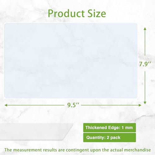 Small Translucent Silicone Mats: 7.9”x9.5” Clear Non-Slip Countertop Protector Liner - Heat Resistant Non-Stick Baking Mat 2/Pack - color: Clear(1mm 2Pcs), size: 9.5"L x 7.9"W