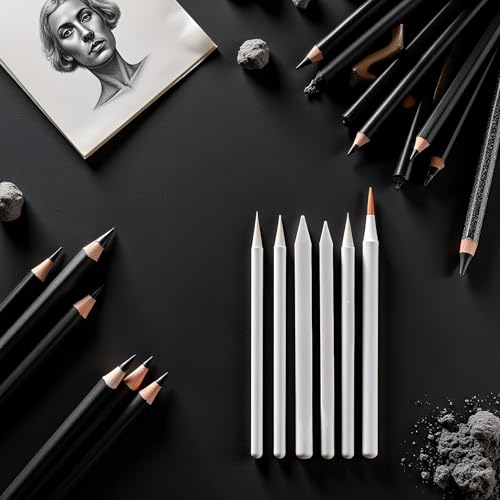 3 Sizes Blending Smudge Stump Stick Art Drawing Tools Deft Art Pencils, Drawing Pencils Sketch White Pens for Artists Students Beginner for Student Artist Charcoal Sketch Drawing Tools
