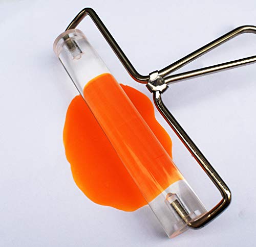 Acrylic Roller, Ideal for Anti Skid Tape Construction Tools, Clay Rolling Pin and Stamping Tools (6-Inch, Clear) - size: 6-Inch