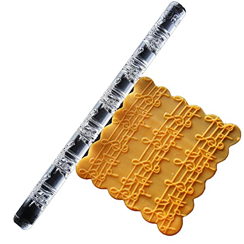 Rengue Acrylic Rolling Pin with 28 Patterns, Compliant Material, Comfortable Grip, 16 X 1 Cm, Lightweight for Dough and Pastry Acrylic Rolling Pin with 28 Patterns, Nan Kitchen (#6) - size: 51019 notes