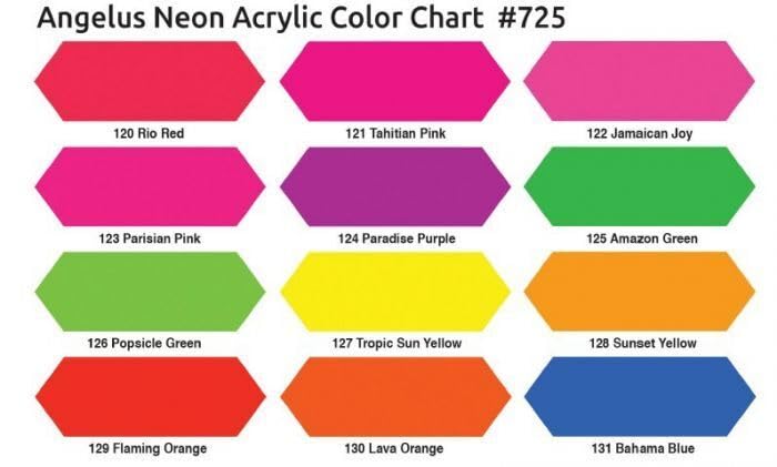 Angelus Neon Leather Paint, 1 oz., Lava Orange - color: Lava Orange