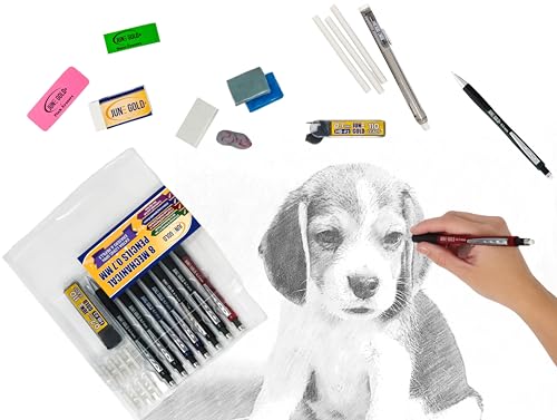 June Gold 6 Gray Kneaded Erasers, Blend, Shade, Smooth, Correct, and Brighten Your Sketches and Drawings