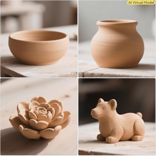 VIBRATITE Natural Air Dry Clay Bulk, 10LBs All-Purpose Modeling Sculpting Pottery Clay for Beginners and Professional (Yellow) - color: Yellow