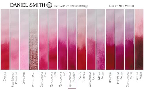 Daniel Smith 284600090 Extra Fine Watercolor 15ml Paint Tube, Quinacridone, Magenta, 0.5 Fl Oz (Pack of 1) - color: Magenta