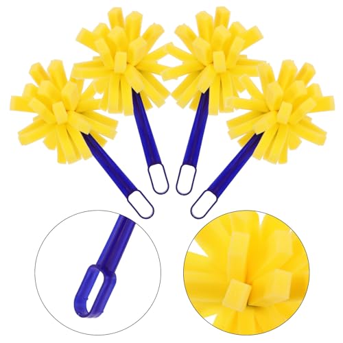 Beaupretty Sponge Painting Brush Set Easy Cleaning Foam Paint Sponges 10pcs with Plastic Handle and Artists for Acrylic Painting and Professional Creative Projects