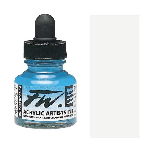 Daler- Rowney FW Acrylic Artist White Ink, 1 oz Bottle
