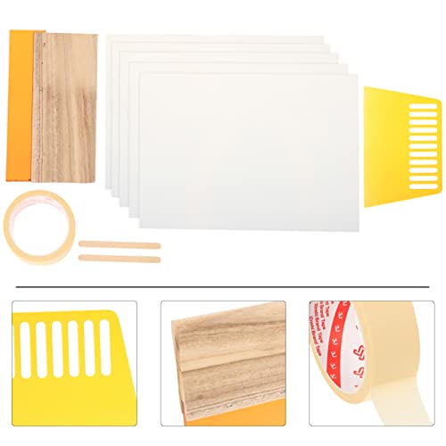 FAVOMOTO 1set Professional Screen Printing Scraper Kit for Ink Application and Wear Resistant Squeegees for Graphic and Textile Printing for Craft