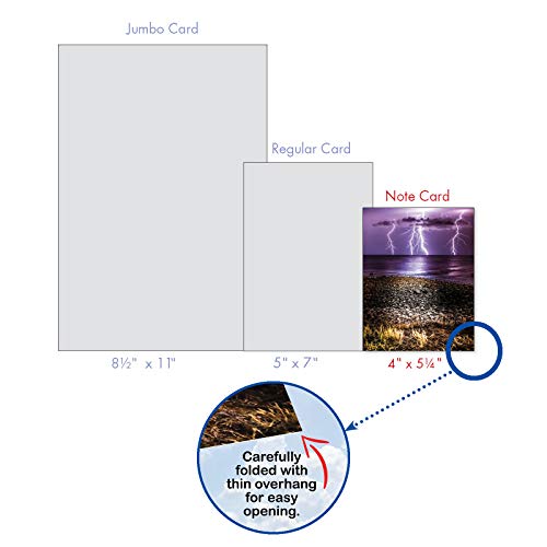 The Best Card Company - Box of 10 All Occasion Cards Blank (4 x 5.12 Inch) - Scenic Landscape Cards Assorted - Bolts of Beauty M4621OCB-B1x10 - style: Bolts of Beauty