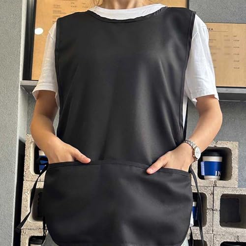 Waterproof Cobbler Apron with 2 Deep Pockets Unisex Art Smock for Painting Cleaning Durable Kitchen Apron for Artists And Work
