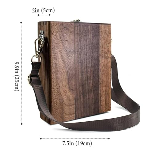 Gralara Writer's Carrier Box Multi-Functional Portable Writing Desk Bag Vintage Style Wooden Designer for Artists