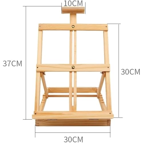 Adjustable Tabletop Easel, Heavy Duty H-Frame Studio Easel for Artists, Beechwood Painting & Drawing Art Supplies with 6 Height Settings
