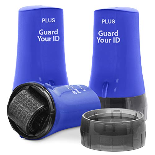 Guard Your ID Confidential Security Roller Set Advanced 2.0 for Identity Theft Protection Redacting (Regular 3-Pack, Blue) - color: Blue, size: Regular 3-Pack