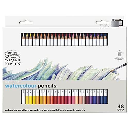 Winsor & Newton Studio Collection Artist Pencils, Watercolour Pencil Tin, 48 piece - style: 48 Waterclour Pencil Tin