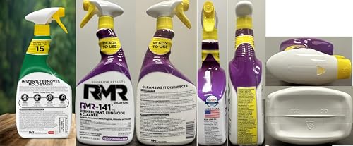 RMR Brands DIY Mold & Stain Remover Bundle, Complete Mold Killer & Mildew Prevention Kit, Disinfectant Spray, Includes 2-32 fluid ounce Bottles - size: 32 Fl Oz (Pack of 2)
