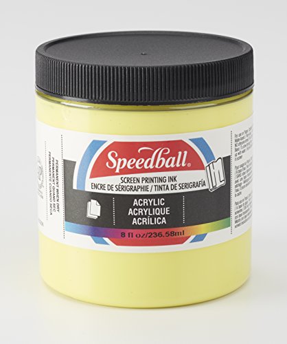 Speedball, 4621, Acrylic Screen Printing Ink, 8 Fl Oz. 237 ml, Primrose Yellow - color: Primrose Yellow