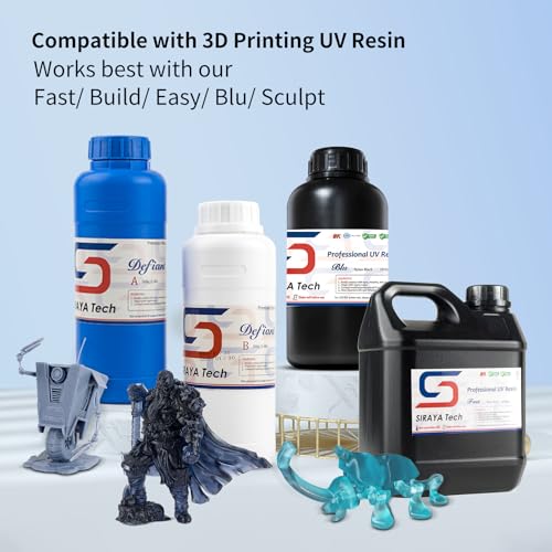 Siraya Tech Defiant 15 Platinum Silicone Mold Making Kit, Inhibition Resistant for 3D UV Resin Prints, Food Safe, Shore A 15, No Coating Needed, Easy 1:1 Mix - 4.4 lb / 70.5 oz (2kg) Set, Clear - color: Translucent 15A 2kg