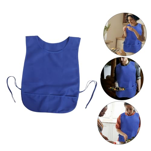 STOBAZA Adjustable Pockets Waterproof Apron Kitchen Cooking Painting Unisex Art Vest for Men Women