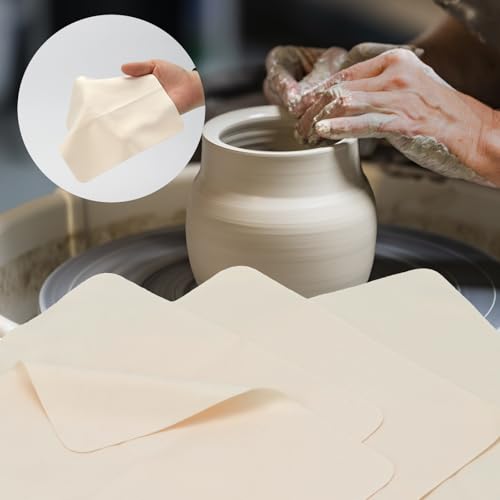 3 Sizes Rim Cone Pottery Tools with 10PCS Chamois Cloth, Pottery Rim Cone Shaper Pottery Tools for Fixing Rim, Pottery Circular Shaping Clay Tools Supplies for Sculpting Fixing Rim Mug Bowl Ceramic