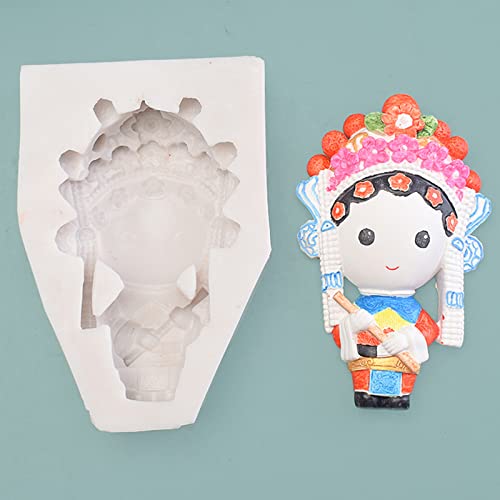 3D Silicone Mold Non-Stick Easy to De-Mold Resin Casting Silicone for Hobbyist Making Plaster Cake Fondant Clay for Jewelry Dolls Making Clay Shapes for - color: A
