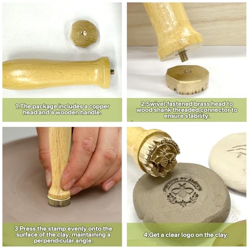 Custom Pottery Stamp for Clay | Personalized Clay Stamps with Logo/Name | Exquisite Clay Tool for Unique Imprints | Gift for Potters, Ceramic Artists & DIY Crafters