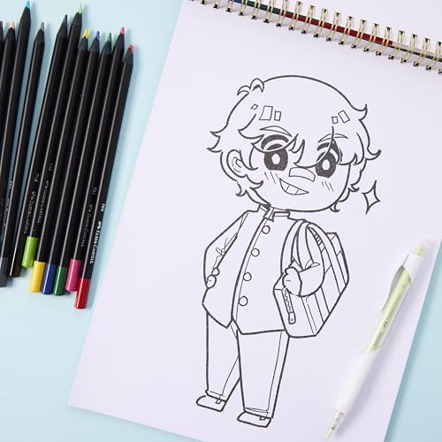 Faber-Castell Anime Drawing Kit: Japanese Adventures Edition | Step-by-Step Instruction Book with 20 Practice Pages, Color Pencil Set & Drawing Supplies for Kids, Summer Craft Supplies (1 Book) - style: Japanese Adventures Edition