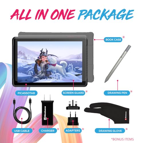 PicassoTab A12 Drawing Tablet • No Computer Needed • Large 12" Laminated 2K Screen • Lifetime PRO Drawing & Tutorials Apps • Stylus Pen • Android 14 • Standalone Graphics Tablet for Pro Artists -A12 - size: 12 Inch Large Screen