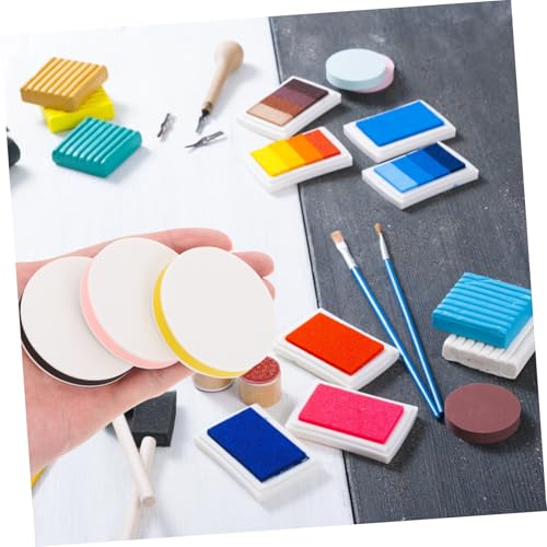 Tofficu 6pcs Rubber Carving Blocks for Stamp Making Soft Rubber Sheets for Craft Projects Easy to Engrave Detail for Personal Commercial Use