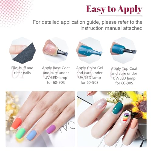 JODSONE 36 PCS Gel Nail Polish Starter Kit U V Light and Dark Series Gel Nail Set No Wipe Base Matte and Glossy Top Coat All Kinds of Manicure Tools - color: 32KIT 1G 05-A