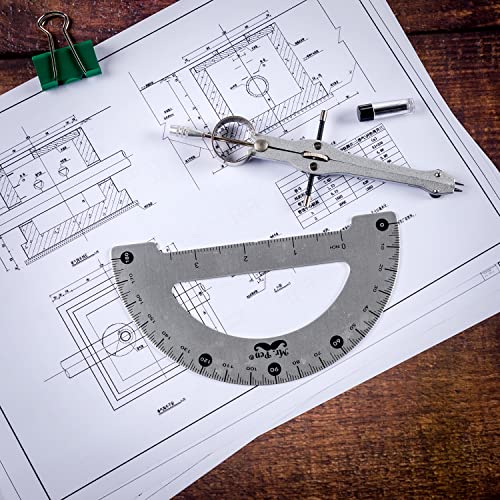 Mr. Pen- Metal Protractor and Metal Compass Set, Compass for Geometry | Geometry Set, Compasses, Protractor and Compass, Protractor for Geometry, Drawing Compass, Math Compass, Math Compass