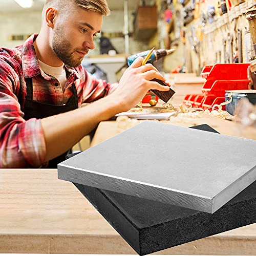 CHENTEC Steel and Rubber Block 2 Pcs Work Bench Blocks Stamping Block 6" x 6" (15CM x 15CM) - color: Steel and Rubber Block, size: 6" x 6"(15cmx15cm)